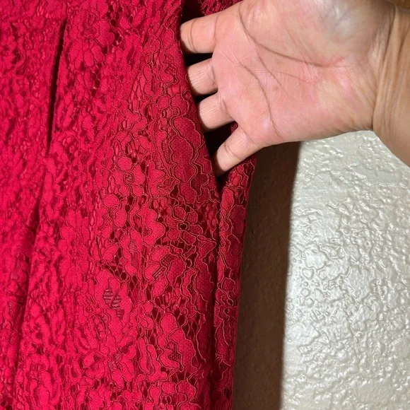 J. Crew Vibrant Red Lace Garment SIZE 00 - Picture 4 of 12